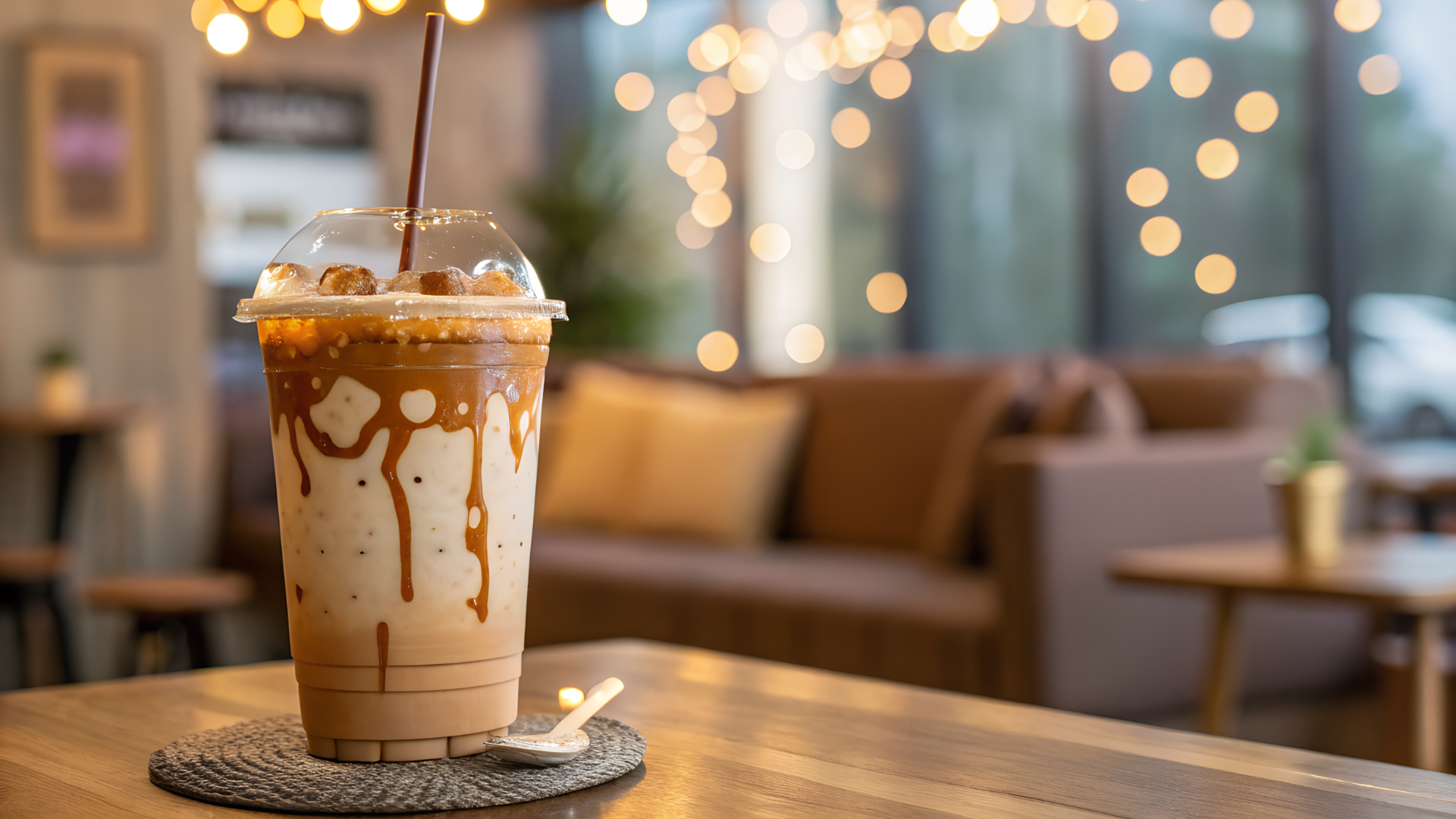 A modern coffee cup with steam, symbolizing fresh brew